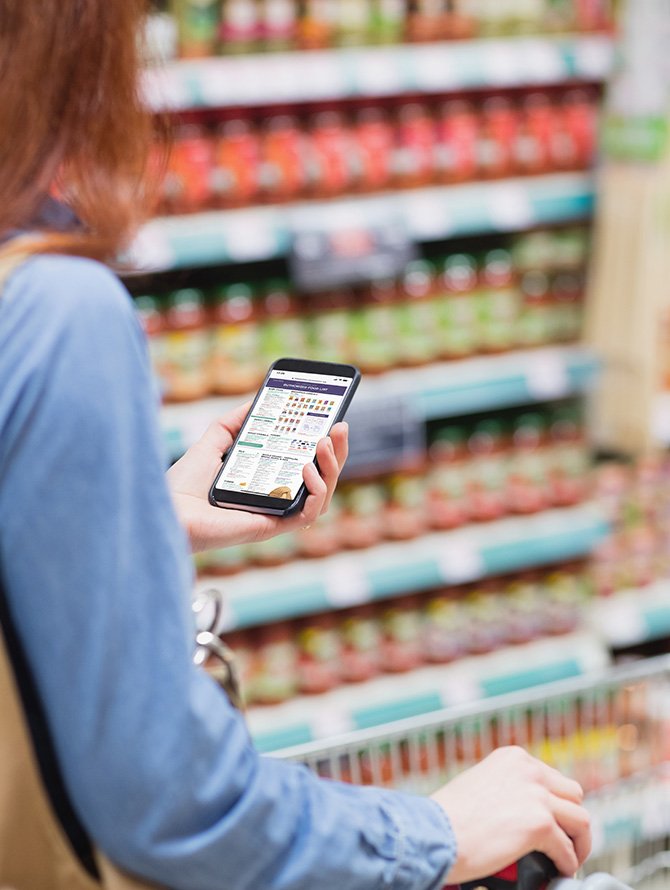 Lista de alimentos autorizados